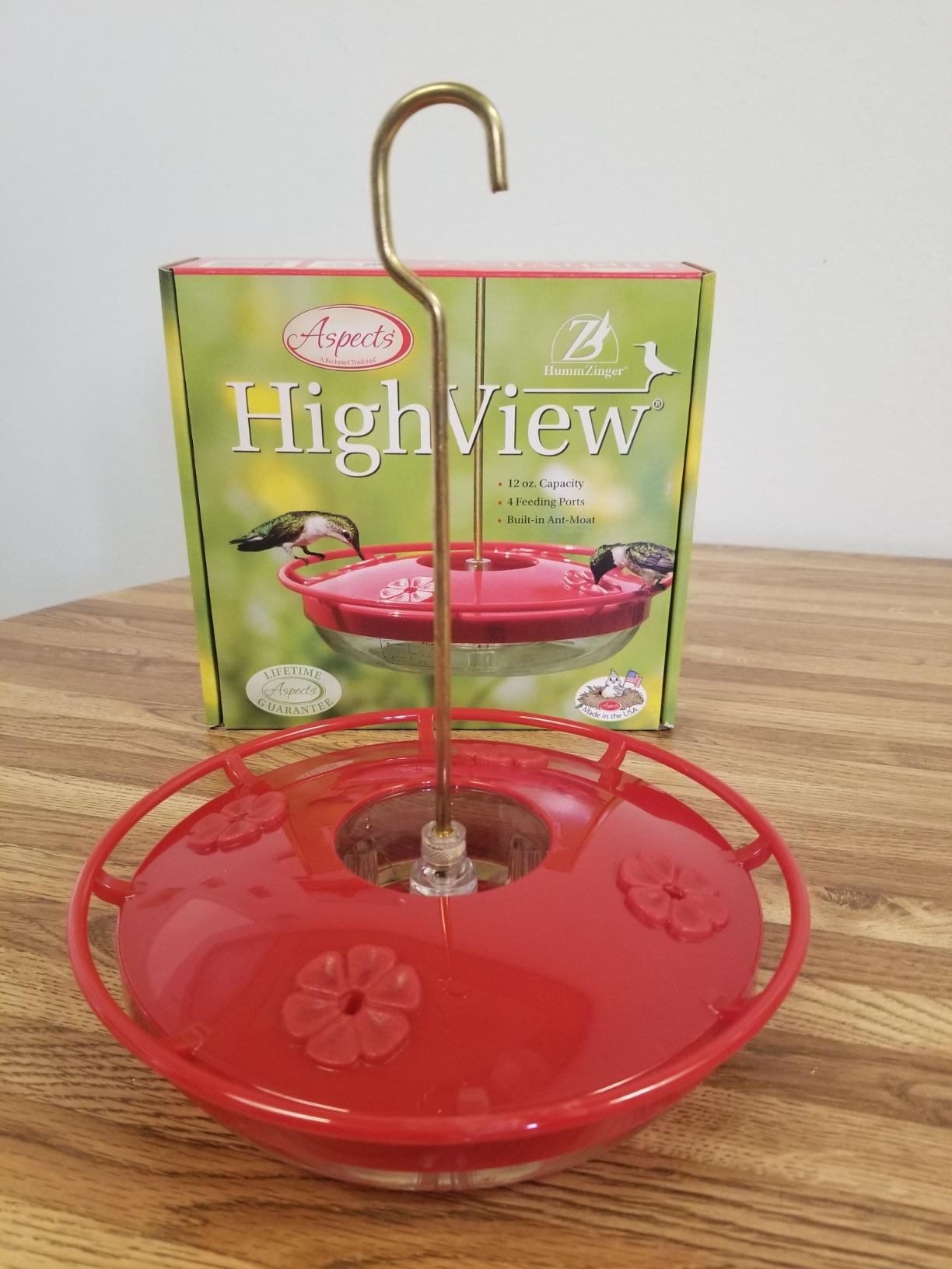 Aspects HummZinger HighView 12 Oz Hanging Hummingbird Feeder - 429, Red customer photo 1