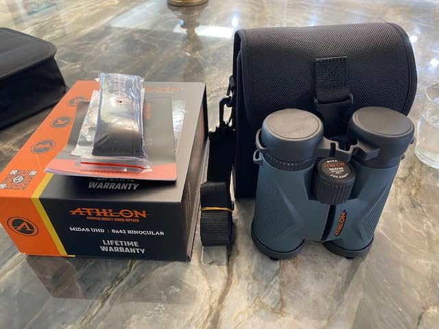 Athlon Optics 8x42 Midas UHD Gray Binoculars with ED Glass for Adults and Kids, High-Powered Binoculars for Hunting, Birdwatching, and More - Customer Photo 1