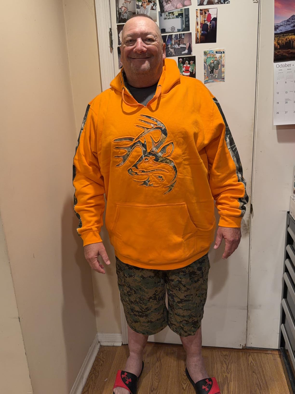 Legendary Whitetails Men's Camo Hoodie Midweight V-Neck Design Pullover Sweatshirt - Customer Photo 2