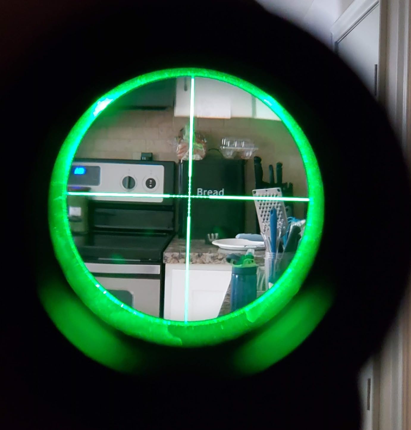 Pinty 2.5-10x40 Red Green Illuminated Mil-dot Tactical Rifle Scope with Red Laser Combo - Green Lens Color - Customer Photo 1