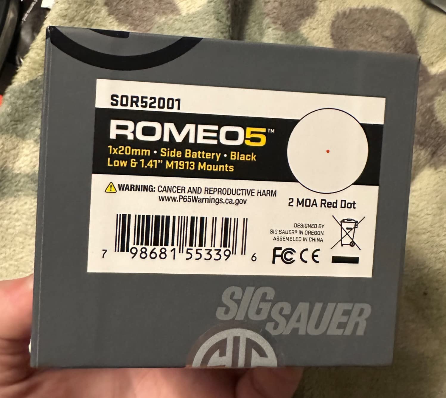 SIG SAUER Romeo5 1X20mm Tactical Hunting Shooting Durable Waterproof Fogproof Illuminated 2 MOA Red Dot Reticle Gun Sight | Picatinny Mount Included - Customer Photo 5