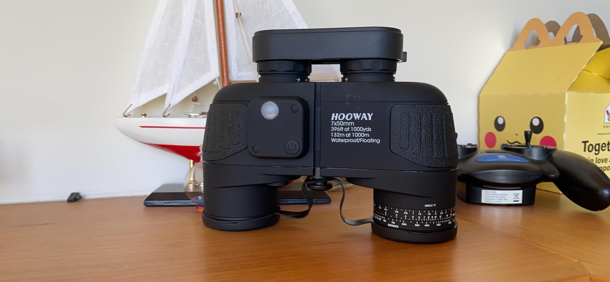 Hooway 7x50 Waterproof Fogproof Military Marine Binoculars w/Internal Rangefinder & Compass for Navigation, Boating, Fishing, and More customer photo 2