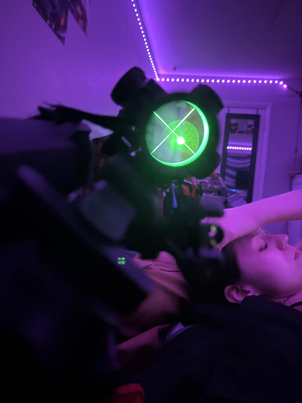 MidTen 2.5-10x40 Red Green Illuminated Mil-dot Scope with Red/Green Laser Combo - Green Lens Color & Mounts - Customer Photo 1