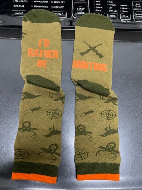 Lavley Fishing & Hunting Socks Funny Gift for Outdoor Hunters & Fishermen | Premium Cotton Blend, Super Soft, Durable customer photo 1
