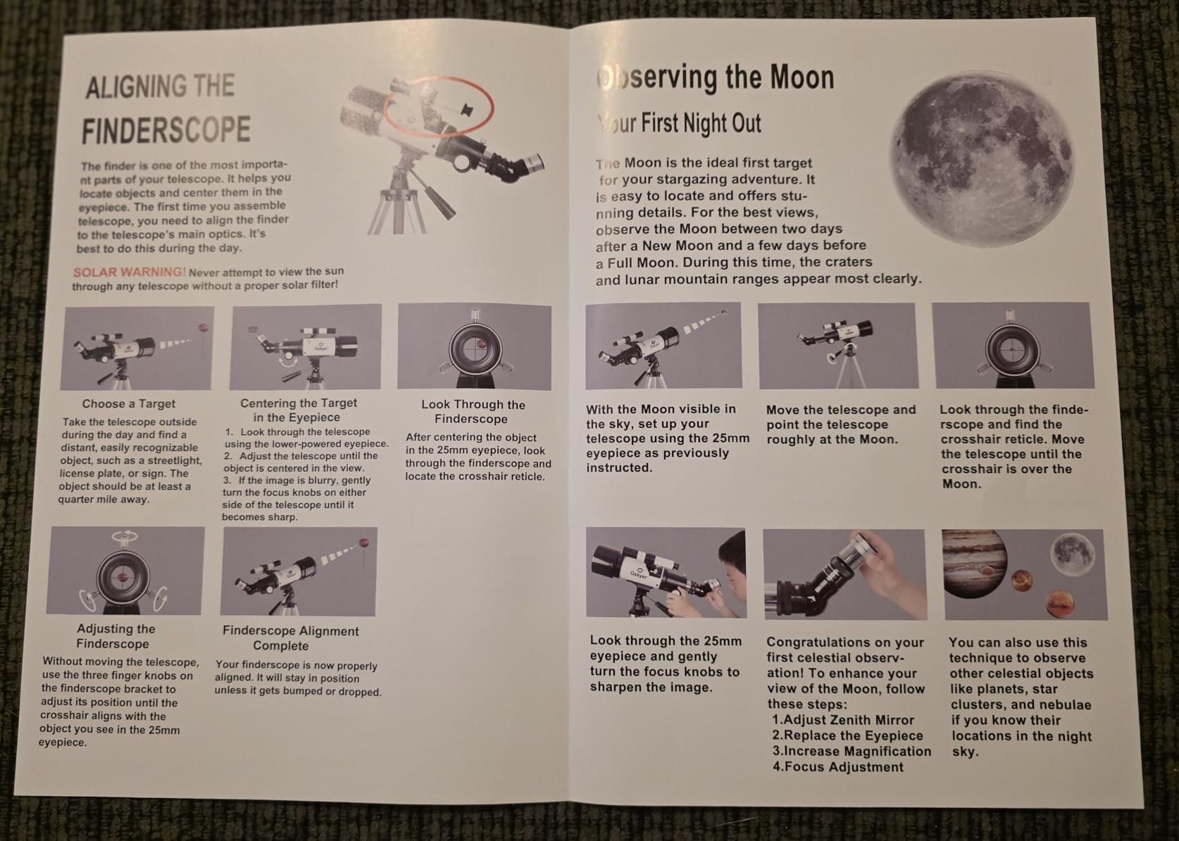 Gskyer Telescope, 70mm Aperture 400mm AZ Mount Astronomical Refracting Telescope for Kids Beginners - Travel Telescope with Carry Bag, Phone Adapter and Wireless Remote. Customer Review Gskyer Telescope, 70mm Aperture 400mm AZ Mount Astronomical Refracting Telescope for Kids Beginners - Travel Telescope with Carry Bag, Phone Adapter and Wireless Remote. - Customer Photo 1