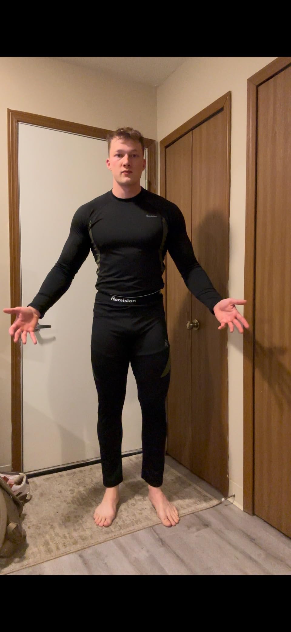 romision Thermal Underwear for Men Long Johns Fleece Lined Hunting Gear Bottom Top Set Base Layer for Cold Weather Gift - Customer Photo 2