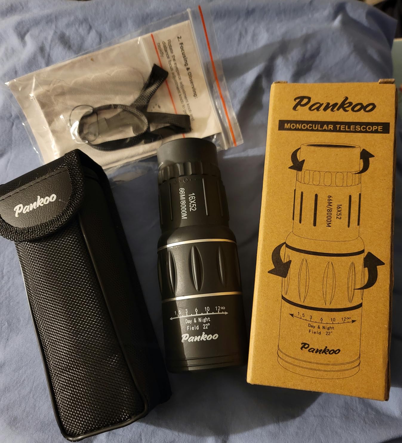 16X52 Monocular, Birthday Gifts for Men Dad Husband Him, Telescope High Powered for Adults, 2023 Power Prism Compact Monoculars for Adults Kids, Gadgets for Men, Valentines Gifts Ideas - Customer Photo 1