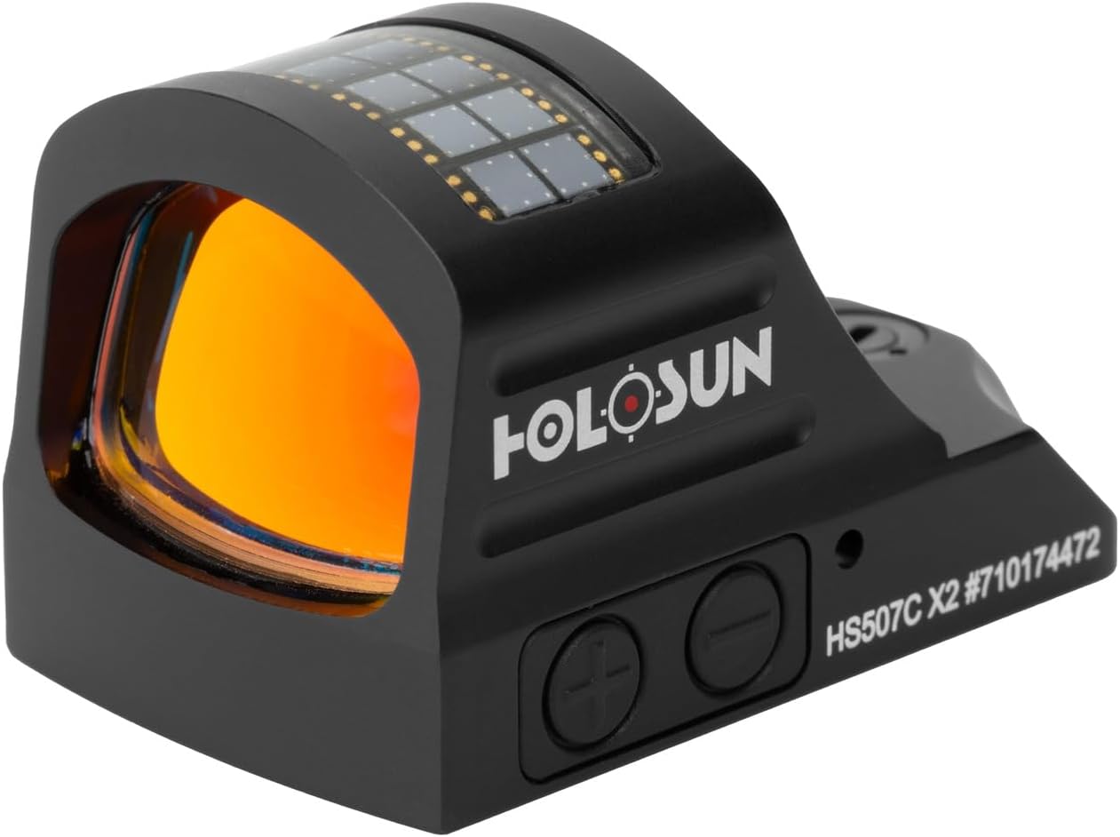HOLOSUN 407C/507C-X2 Series, 2 MOA Dot, 32 MOA Circle Dot Options, 7075 Aluminum, Open, Solar, Shake Awake, RMR Footprint (Red, Green Reticle) customer photo 1