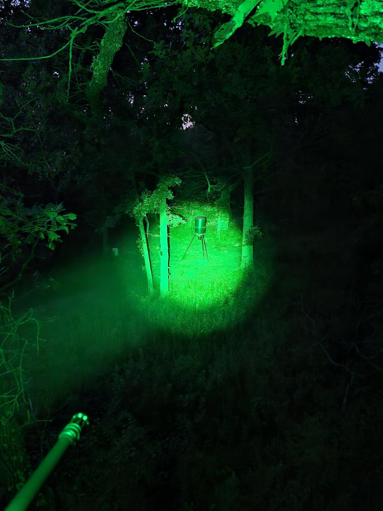 A10 Ultimate 1000 Lumens Green Hunting Light Flashlight with Rubber Halo Shield, Red White 850nm Infrared IR Torch, Long Range Zoomable Scope Light for Predator, Coyote, Varmint, Hog - Customer Photo 1