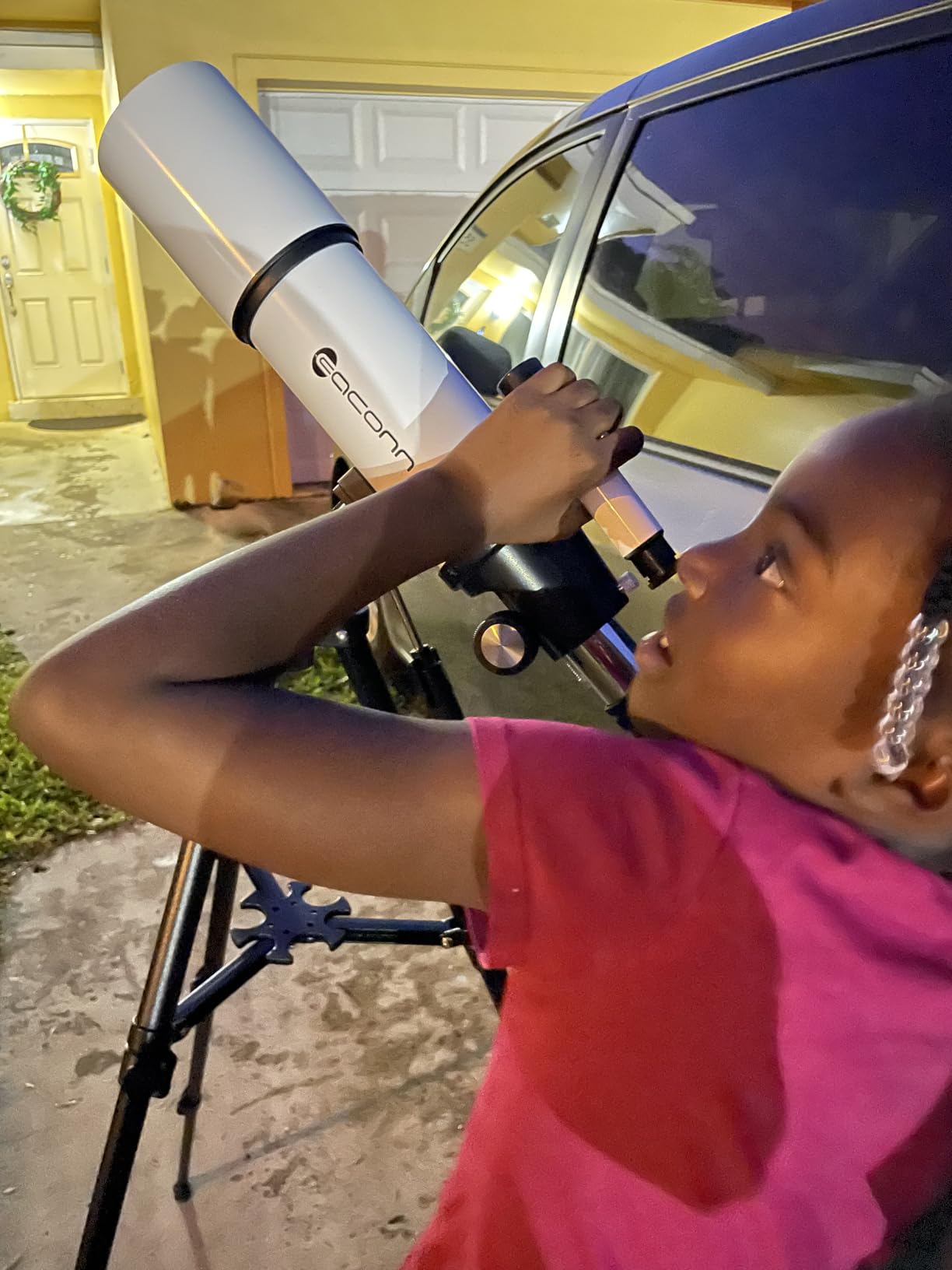 Telescopes for Adults Astronomy, 80mm Aperture 600mm Refractor Telescope for Kids & Beginners, Compact and Portable Travel Telescopio with Backpack customer photo 1