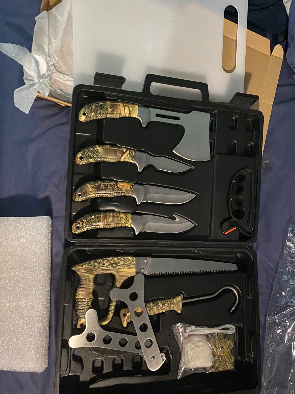 GVDV Hunting Knife Set - Deer Field Dressing Kit, Game Processor Set With Gut Hook Skinner, Spreader, Gloves - 14 Pieces - Customer Photo 4