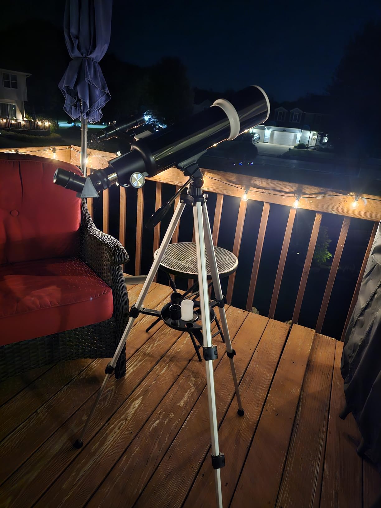 Telescope 80mm Aperture 600mm - Astronomical Portable Refracting Telescope Fully Multi-coated High Transmission Coatings AZ Mount with Tripod Phone Adapter, Wireless Control, Carrying Bag. Easy Set Up Customer Review Telescope 80mm Aperture 600mm - Astronomical Portable Refracting Telescope Fully Multi-coated High Transmission Coatings AZ Mount with Tripod Phone Adapter, Wireless Control, Carrying Bag. Easy Set Up - Customer Photo 2