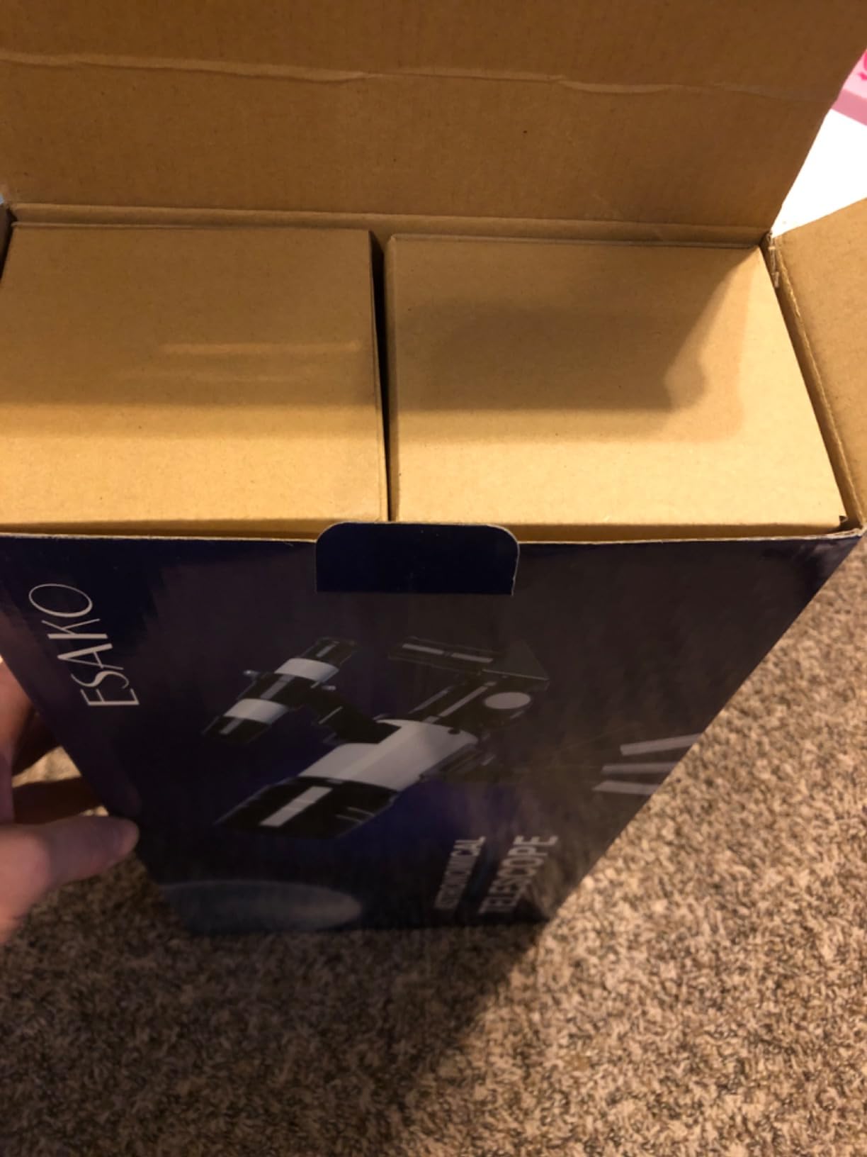 ESAKO Telescope for Kids & Beginners, 70mm Aperture Portable Telescopes with 3 Eyepieces, Height Adjustable Tripod & Phone Adapter & Remote Control Gift for Christmas - Customer Photo 2