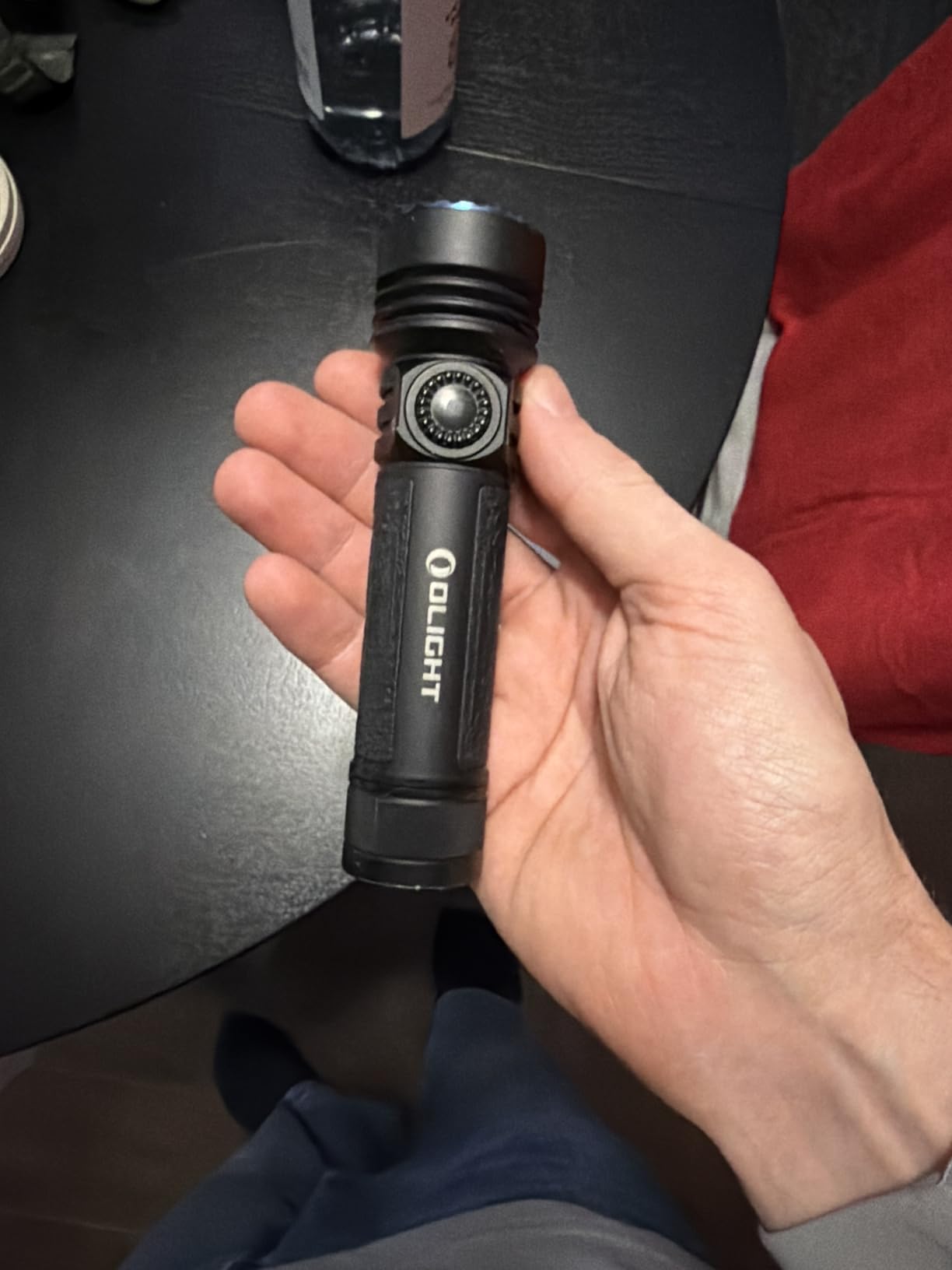 OLIGHT Seeker 4 Pro Rechargeable Flashlights, 4600 Lumens High Powerful Bright Light with USB C Holster, Waterproof IPX8 for Emergencies, Camping, Searching (Matte Black Cool White) - Customer Photo 1