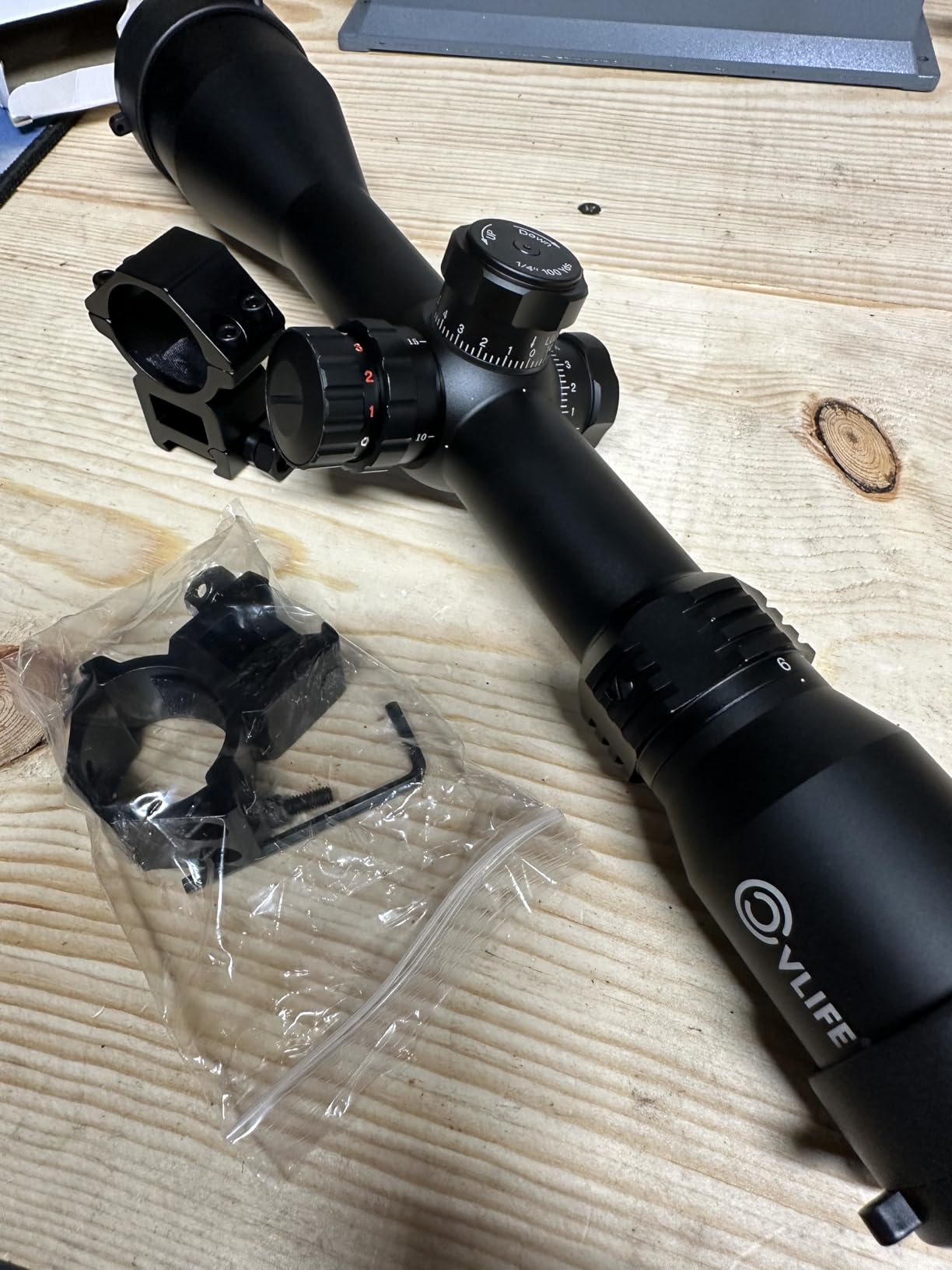 CVLIFE EagleFeather F02 Rifle Scope with Side Focus Parallax Adjustment, Illuminated Mil-Dot Reticle, 30mm Tube Long Range Rifle Scope for Hunting, SFP Riflescope with 20mm Scope Rings - Customer Photo 1