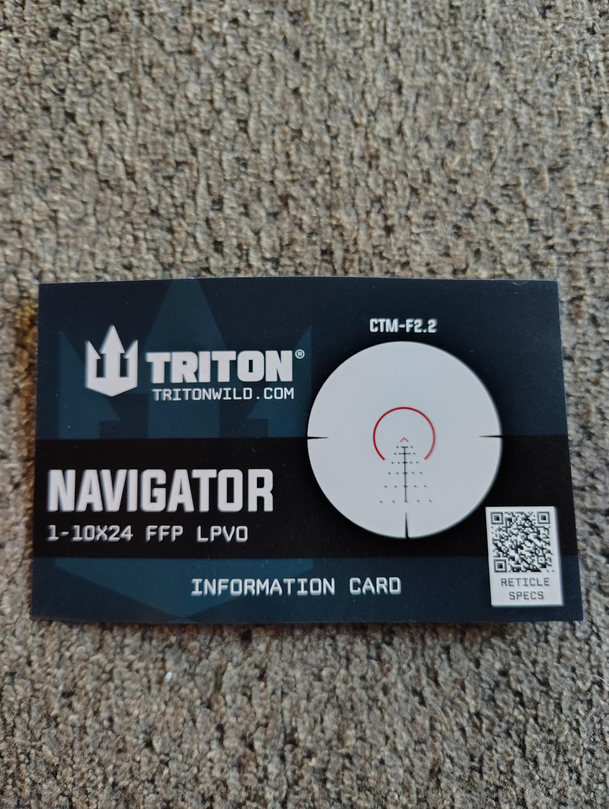 Triton Navigator 1-10x24 First Focal Plane FFP LPVO Rifle Scope | ED Glass Customer Review Triton Navigator 1-10x24 First Focal Plane FFP LPVO Rifle Scope | ED Glass - Customer Photo 1