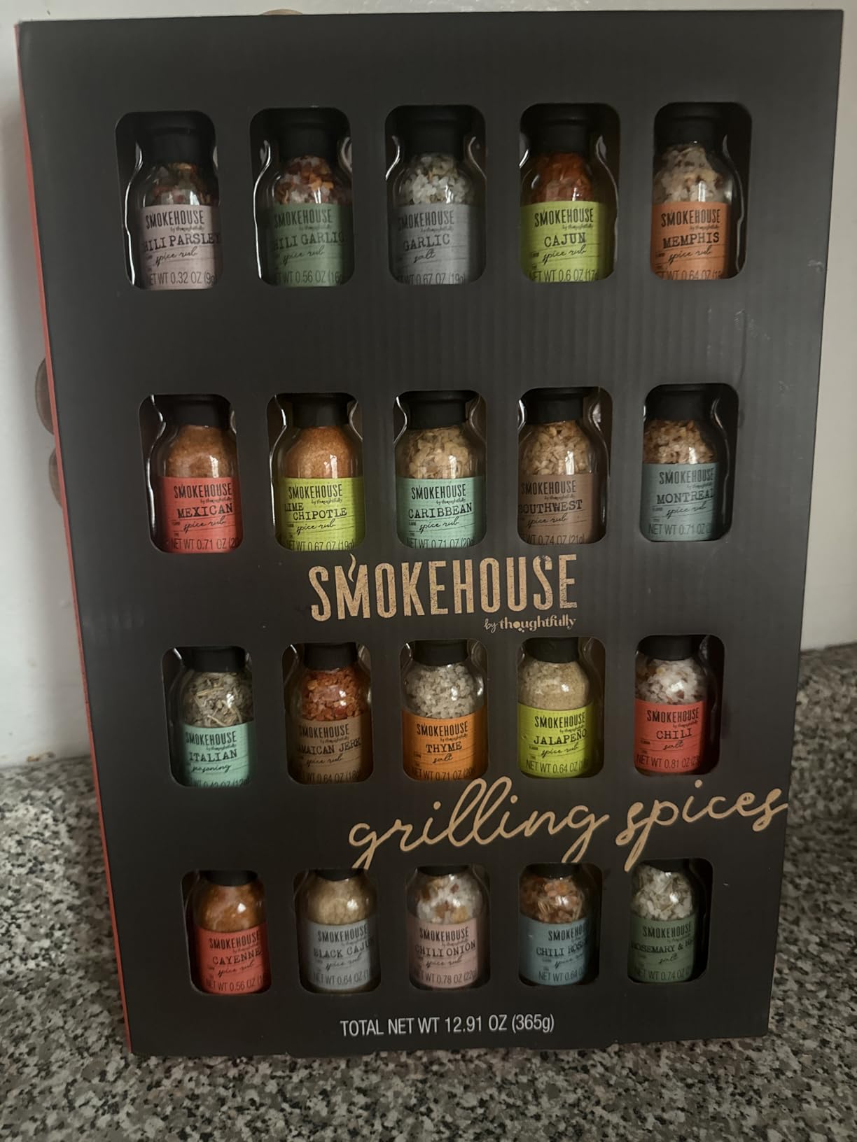 Grilling Spice Set Gift, 20 Mini BBQ Rubs & Seasonings Variety Pack, Grill Seasoning Sampler for BBQ, Smoker, Steak, Chicken Burgers, Smokehouse by Thoughtfully - Gift Set for Men, Dad, Father's Day customer photo 1