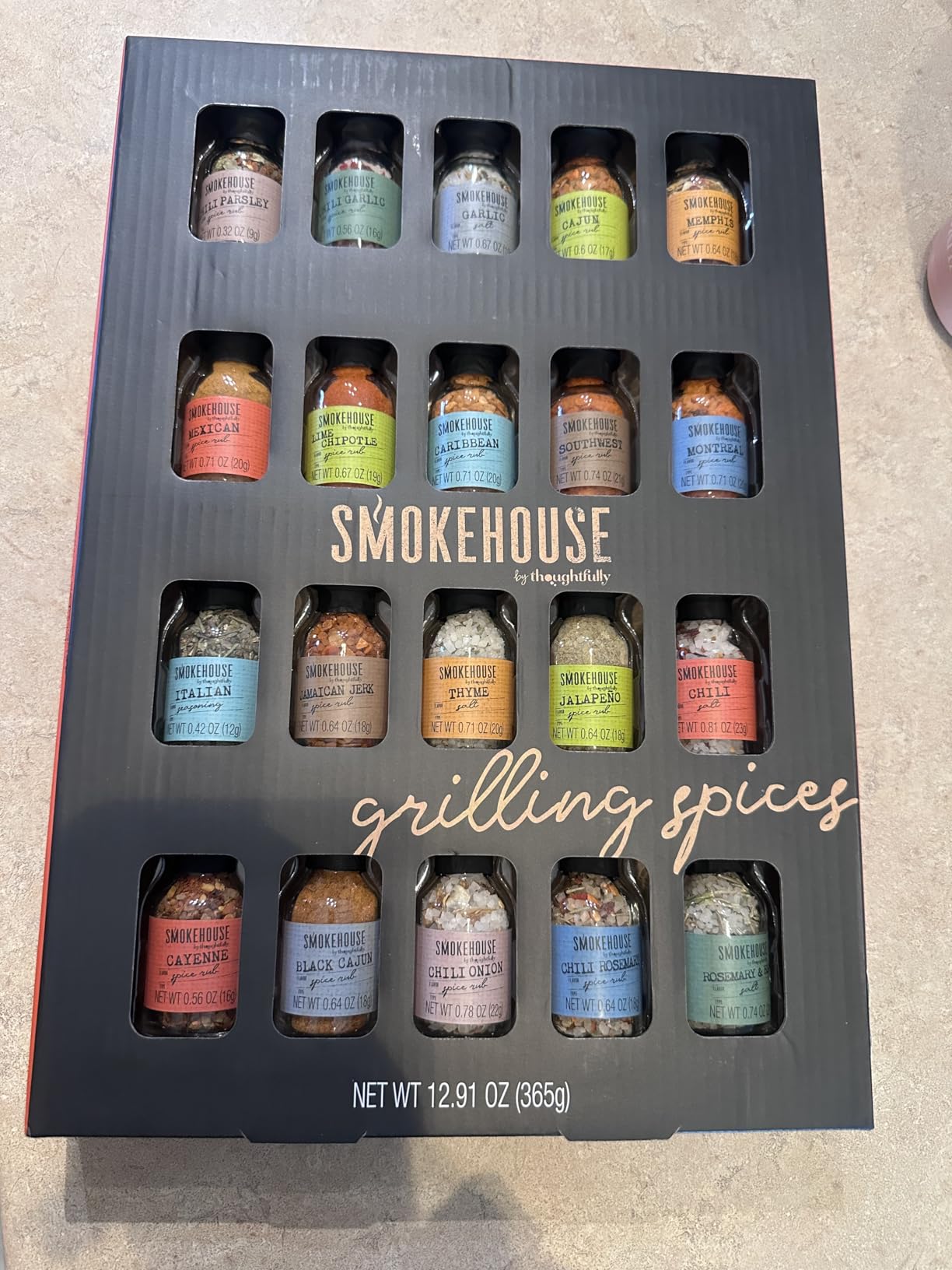 Grilling Spice Set Gift, 20 Mini BBQ Rubs & Seasonings Variety Pack, Grill Seasoning Sampler for BBQ, Smoker, Steak, Chicken Burgers, Smokehouse by Thoughtfully - Gift Set for Men, Dad, Father's Day customer photo 2