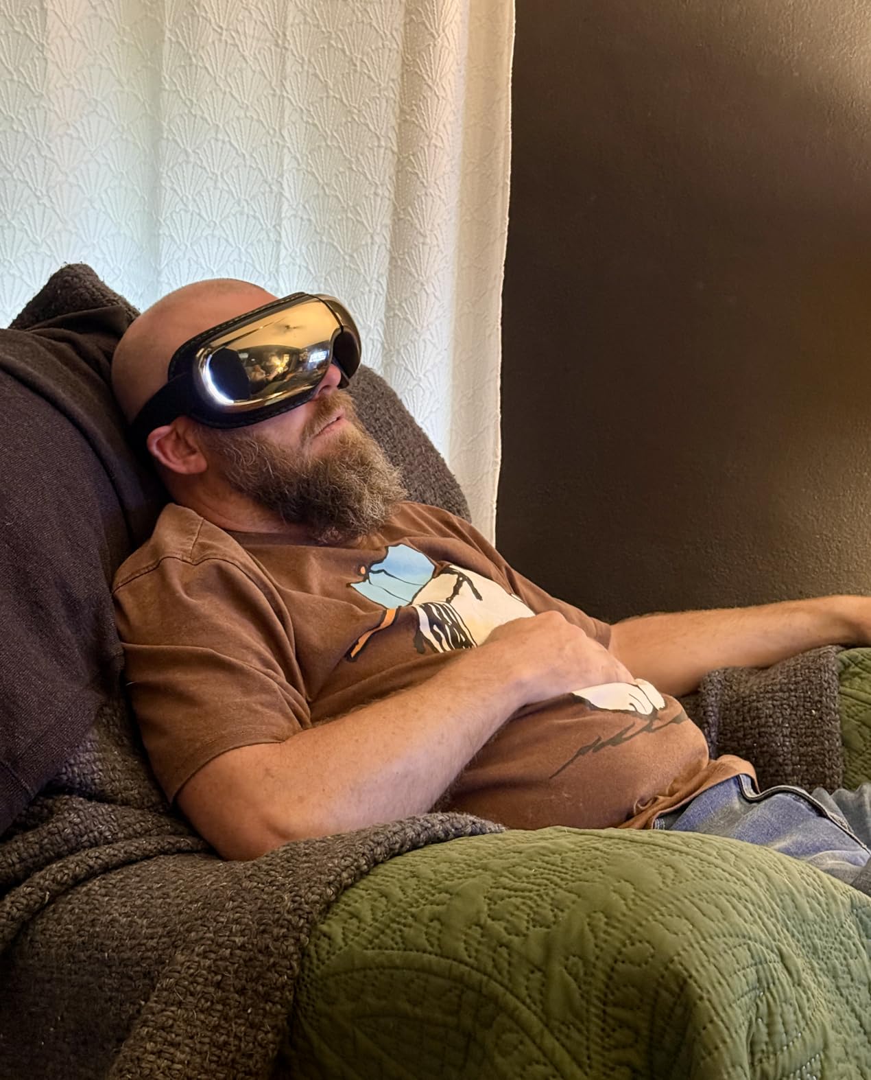RENPHO Eye Massager with Heat and Cooling Voice Control, Fathers Day Dad Gifts for Husband Men, FSA Eligible HSA, Massaging Eye Mask for Dry Eyes Head Tension and Stress Relief - Eyeris 3 customer photo 1