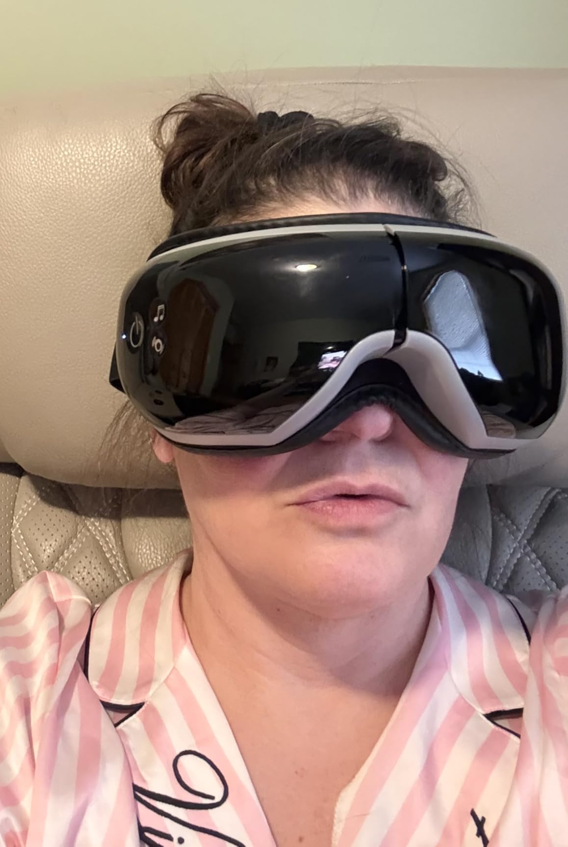 RENPHO Eye Massager with Heat and Cooling Voice Control, Fathers Day Dad Gifts for Husband Men, FSA Eligible HSA, Massaging Eye Mask for Dry Eyes Head Tension and Stress Relief - Eyeris 3 customer photo 2
