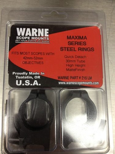 WARNE Maxima 30mm Quick-Detach Matte Scope Rings | Picatinny & Weaver Compatible, Return-To-Zero Performance, Weatherproof Finish customer photo 1