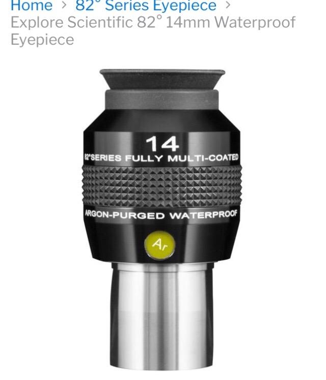 Explore Scientific 82 Degree Waterproof Telescope Eyepiece 14 mm Focal Length customer photo 1