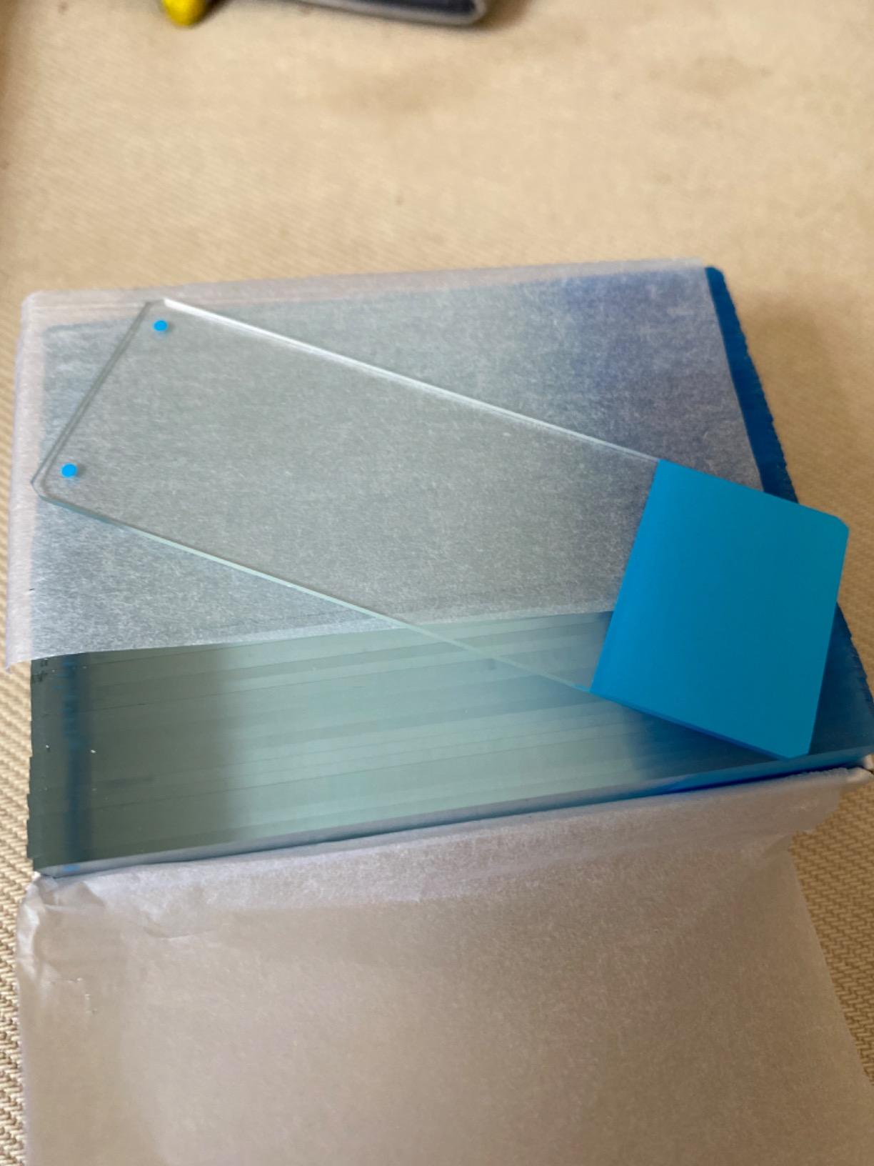 AmScope BS-50P-100S-22 Pre-Cleaned Blank Ground Edge Glass Microscope Slides, 50 Slides with 100 Cover Slips customer photo 2