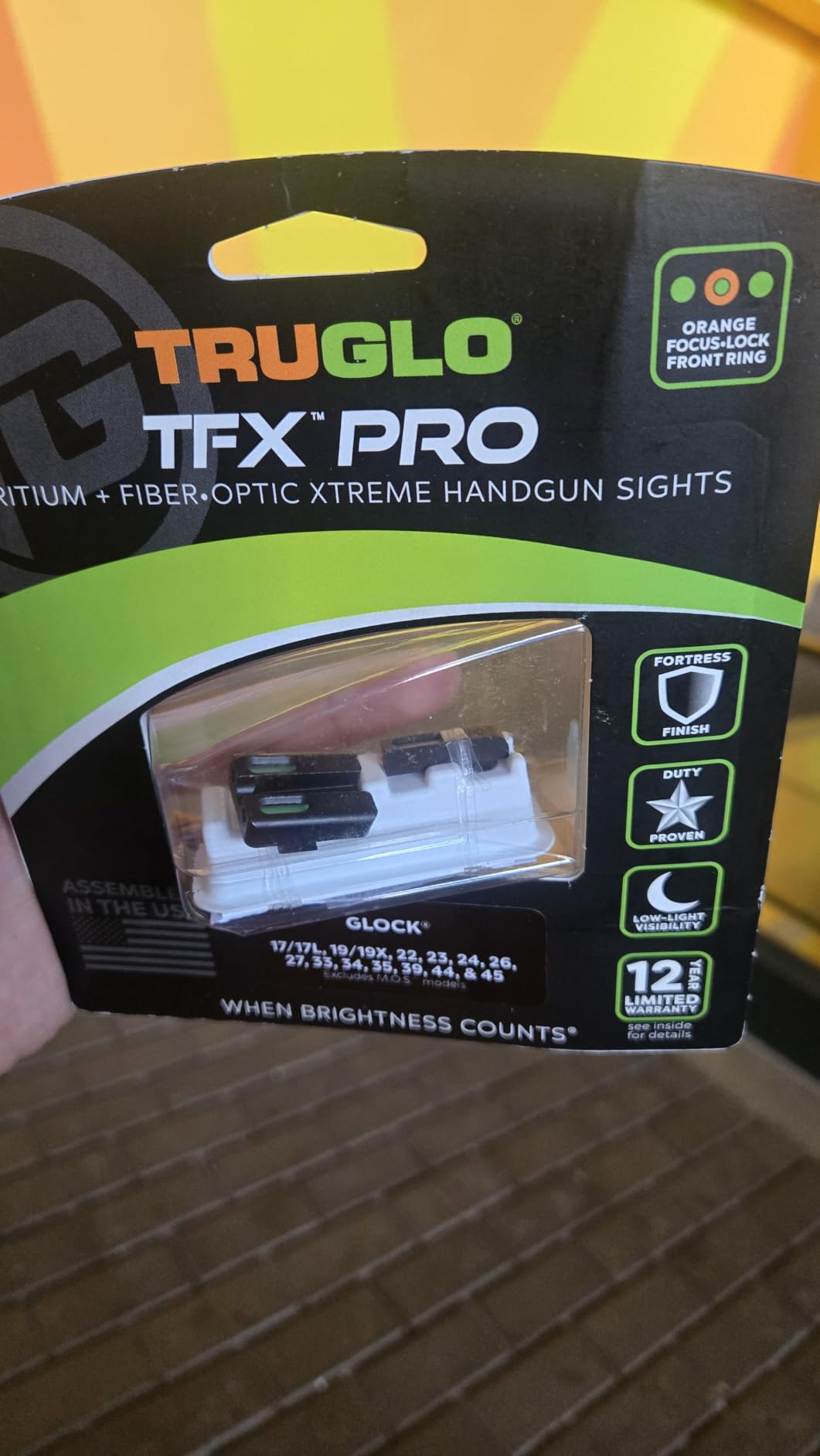 Truglo TFX PRO Handgun Sight, Glowing Shock Proof Tritium and Fiber Optic Night Sight for Handguns, Compact, Durable, and Snag Free Sight customer photo 1