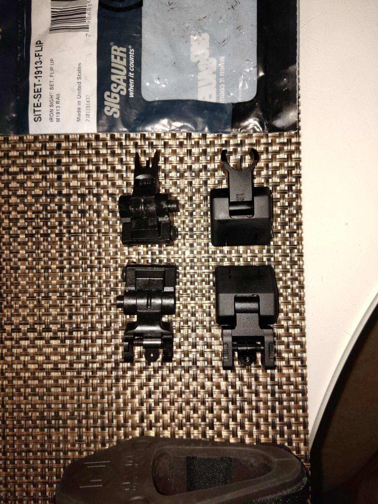 Sig Sauer Iron Sight Set, Flip Up, fits M1913 Rail, Black, SITE-SET-1913-FLIP customer photo 2