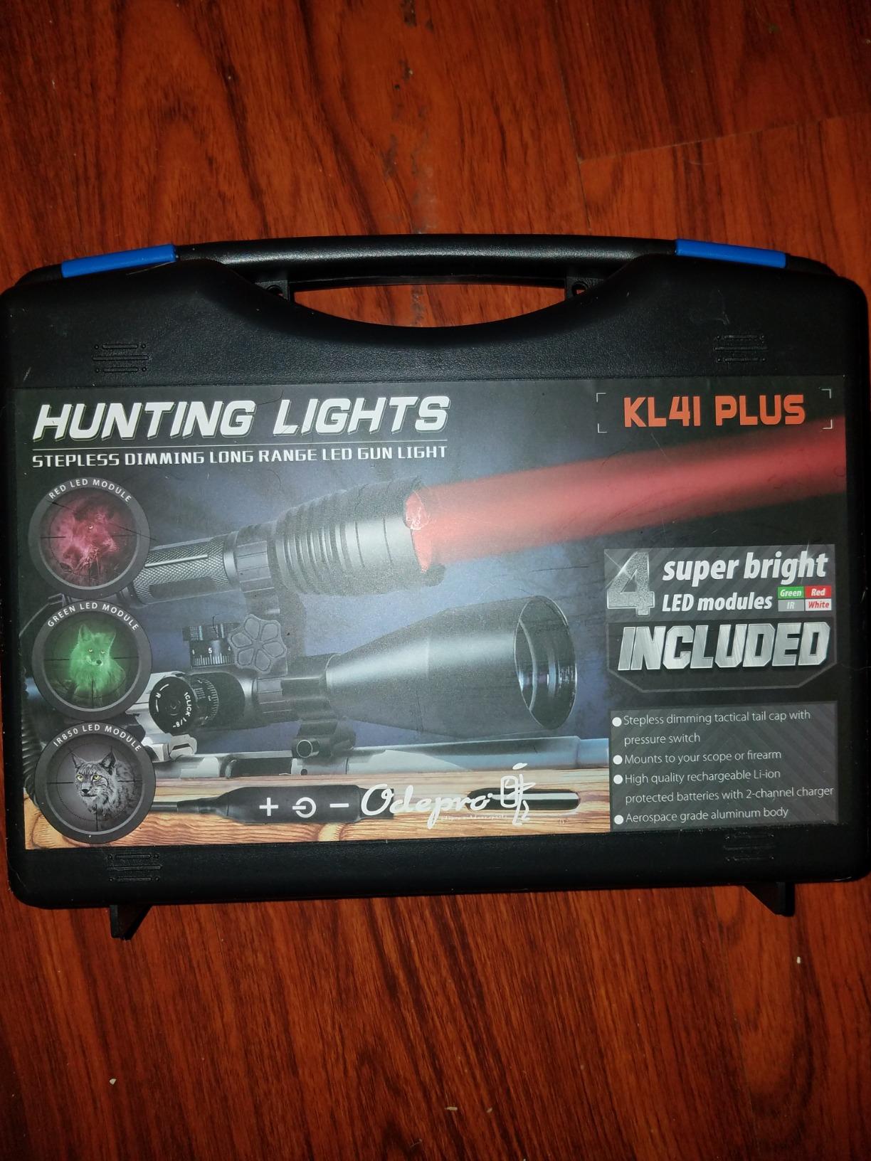 KL41Plus Predator Hunting Light Kit for Coyote, Hog & Varmint | Bright, Long Range, 4 Interchangeable Red, Green, White & 850nm IR LEDs, Remote Pressure Switch & Scope Mount customer photo 2