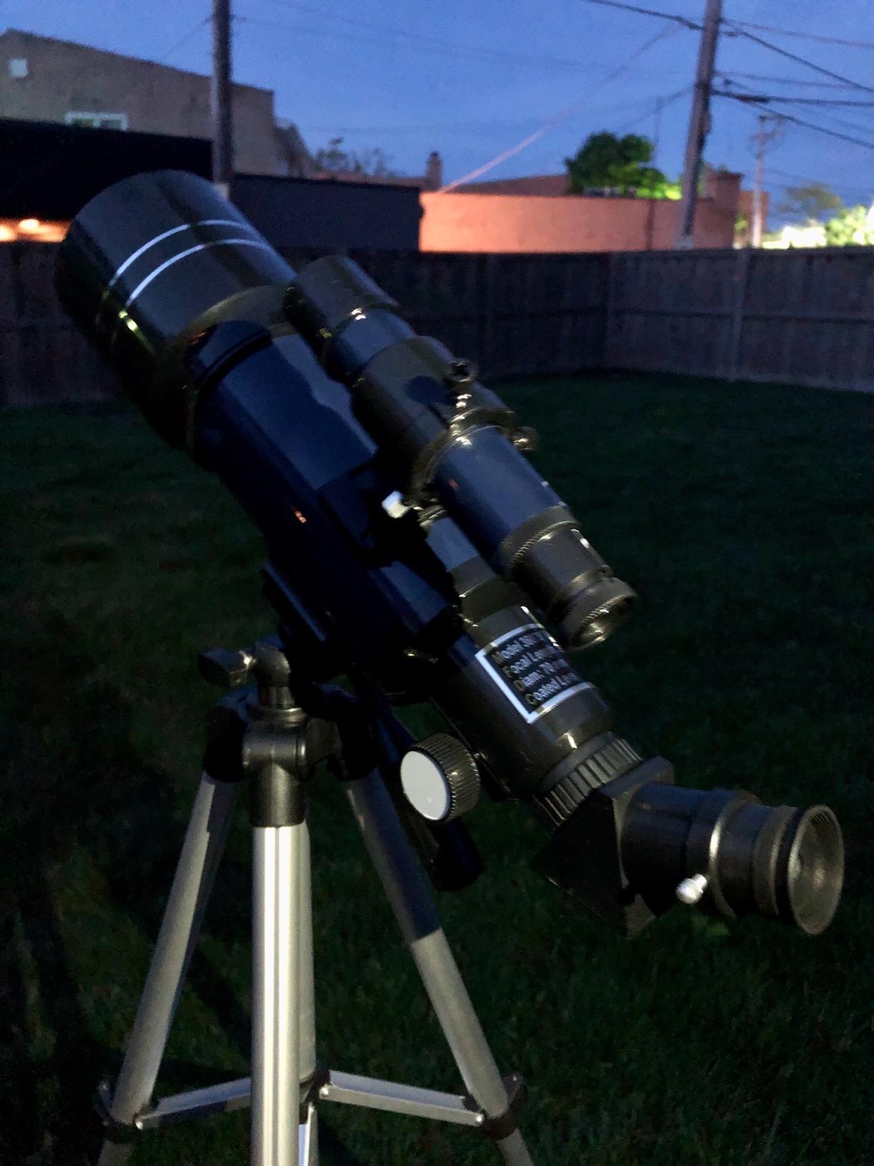 Telescope for Kids & Adults, 70mm Aperture 360mm Refractor (15X-150X) Telescope for Astronomy Beginners, Portable Travel Telescopes with Phone Adapter & 2 Eyepieces customer photo 2