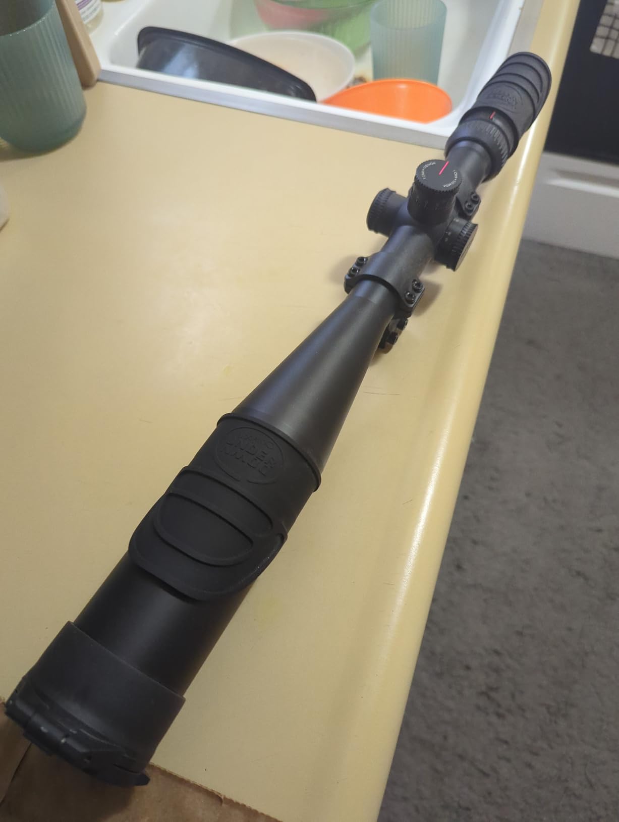 DOWN UNDER OUTDOORS Silicone Rubber Rifle Scope Binocular Cover, Sunshade | Rain Cap, Eye Piece, Objective Lens, Spotting Optics, Tactical Flip Up Protector, 40mm 44mm 50mm 56mm 69mm Sold Individually customer photo 1