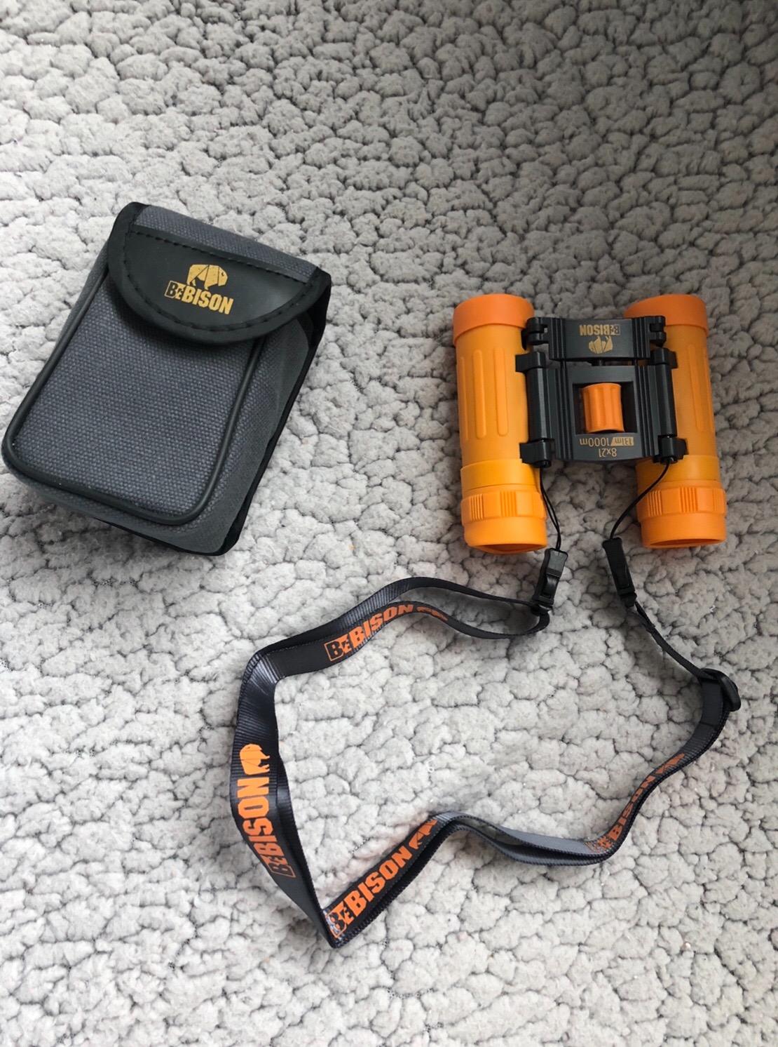 BeBison Binoculars for Kids - 8x21 High Resolution Real Optics - Compact Folding Shockproof Kids Binoculars for Bird Watching - Spy Games - Outdoor Play for Boys and Girl customer photo 2