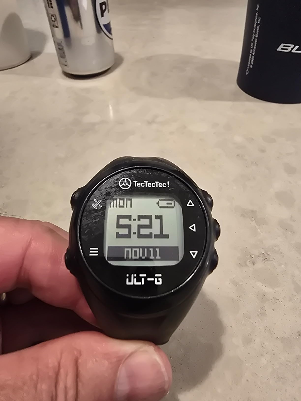 TecTecTec ULT-G Golf GPS Watch - Simple & Easy Distance Watch, No App Required on Course, Front/Back/Middle Distances, 38,000+ Courses Preloaded, Lightweight & Water-Resistant - Black customer photo 2