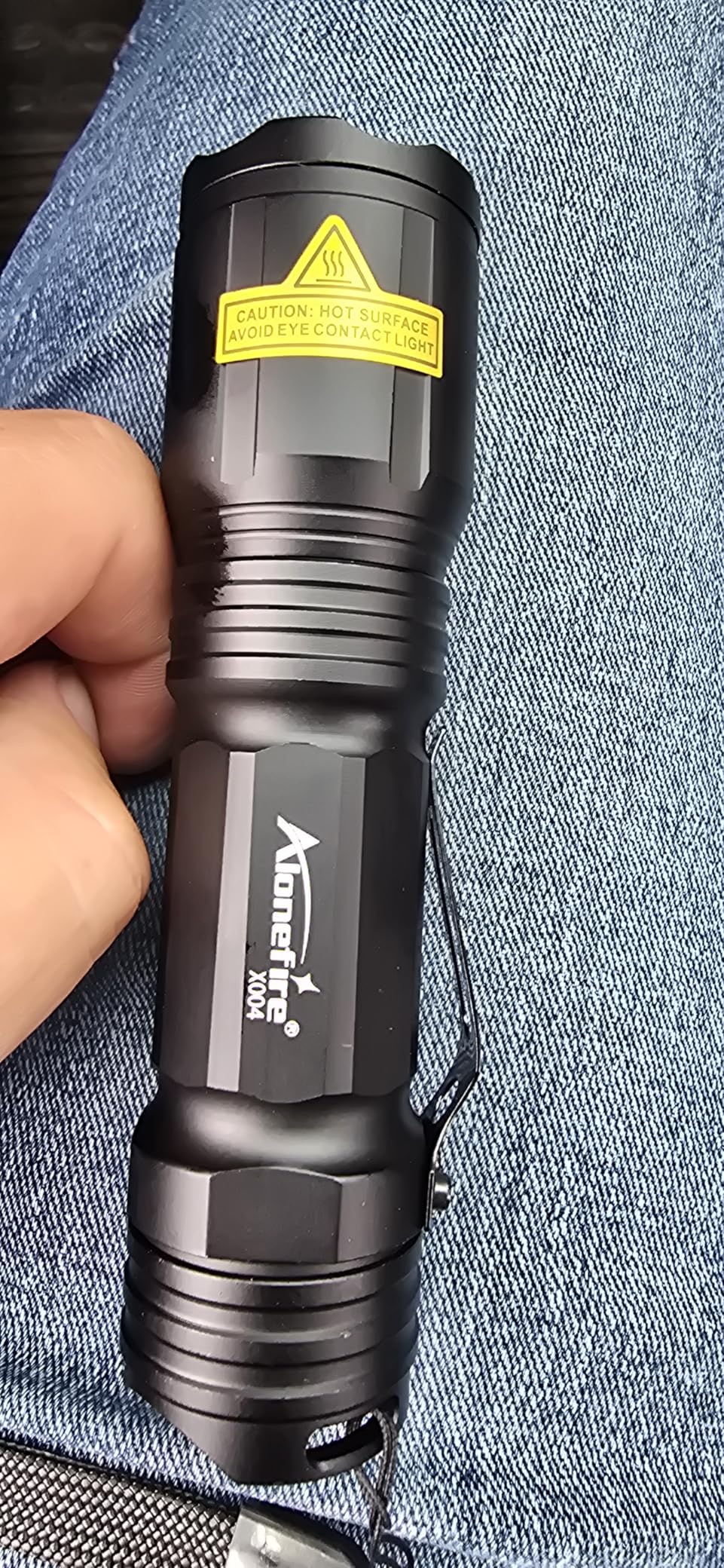 ALONEFIRE X004 Multicolor Flashlight Red Light Green Light USB Rechargeable Blue Light Flashlight RGB Color Changing Waterproof with Battery, Charger for Night Observation Astronomy Aviation Tracking customer photo 1