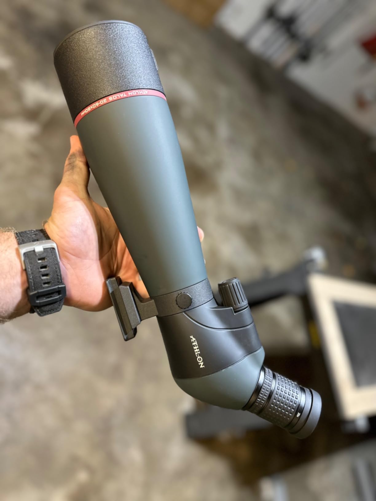 Athlon Optics Talos 20-60x80 Spotting Scope with Tripod and Carrying Case - Angled, Charcoal Grey - 315001G customer photo 1
