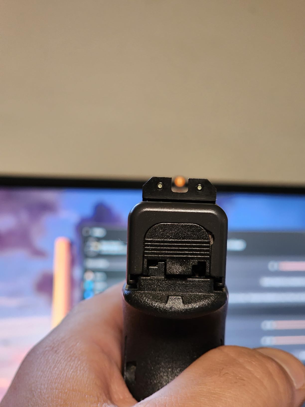 XS SIGHTS 3-Dot Tritium Night Sights, Fits Glock Gen 1 - 5 +MOS Pistols, Dual Illuminated Orange Front Sight Equipped with Tritium/Photoluminescent Glow Dot customer photo 1