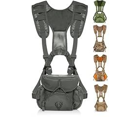 Binocular Harness Chest Pack - Lightweight Bino Harness with Rangefinder Pouch, Silent Hunting Chest Rig and Binocular Case w/ MOLLE system, Veteran Owned Gear, Green customer photo 2