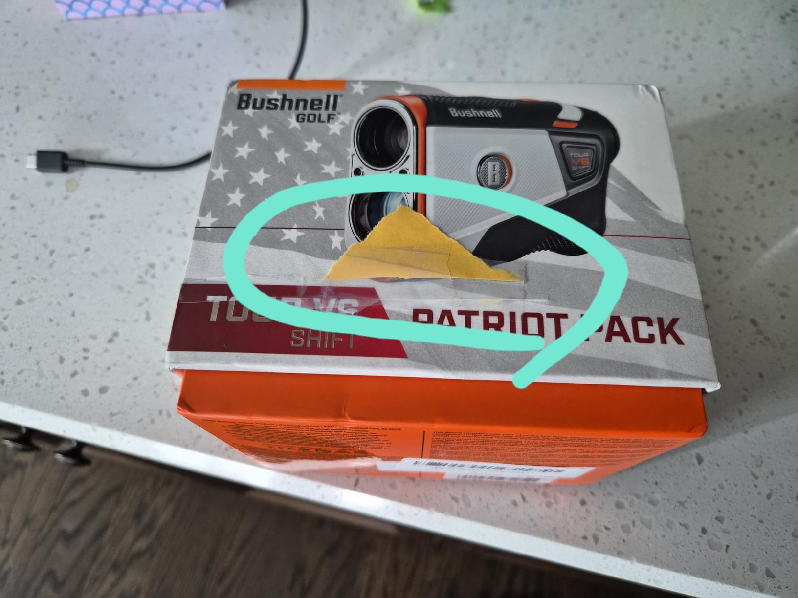 Bushnell Golf Tour V6 Shift Laser Rangefinder with Slope Compensation, 1300-Yard Range, Flag Lock Vibration, Magnetic Cart Mount, 6X Magnification, Waterproof customer photo 2