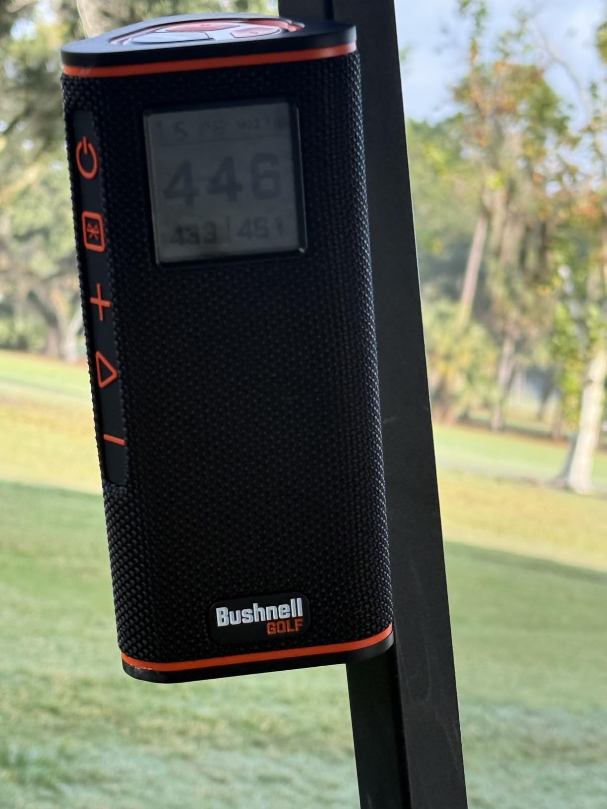 Bushnell Golf Wingman View Golf Speaker | GPS Audible & Visual Distances, Hazard Detection, Remote Control, Magnetic Cart Mount customer photo 2