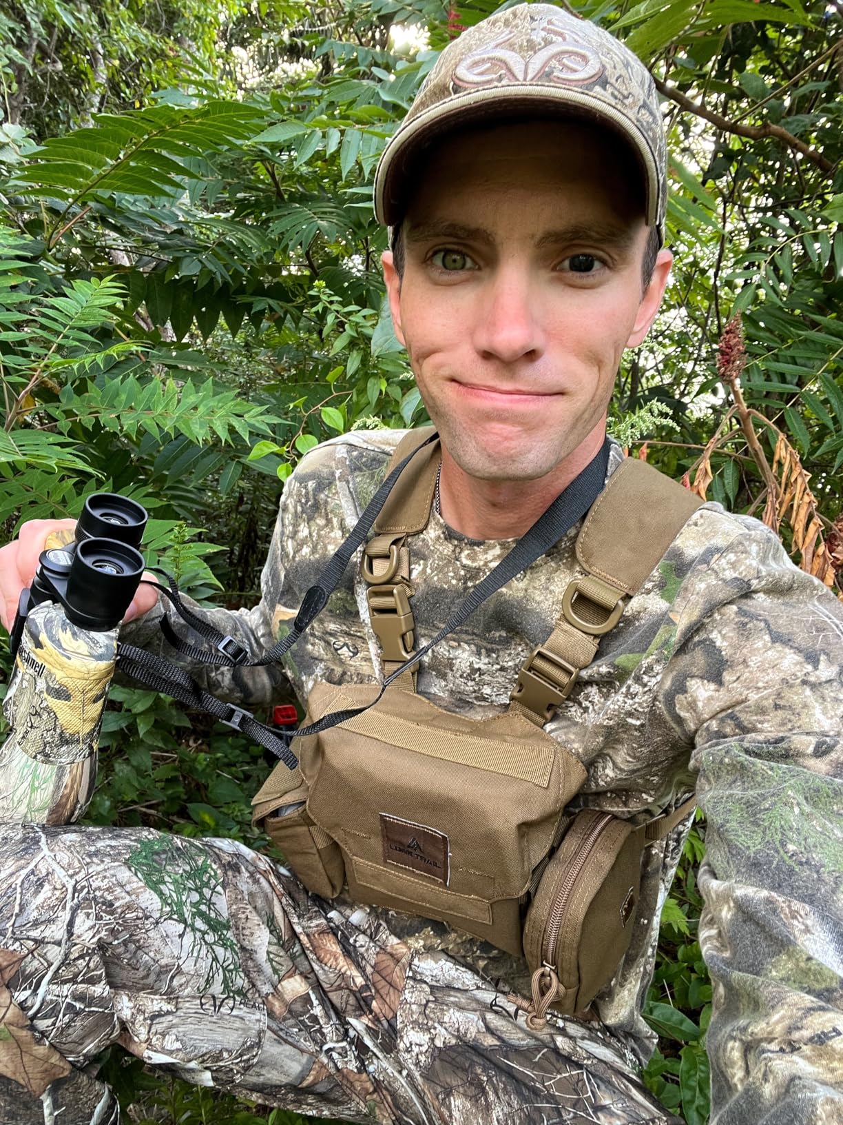 Waterproof Binocular Harness Chest Pack - Lightweight Bino Harness With Rangefinder Pouch, Binocular Case Chest Harness with Silent Magnetic Closure - MOLLE System Hunting Gear customer photo 2
