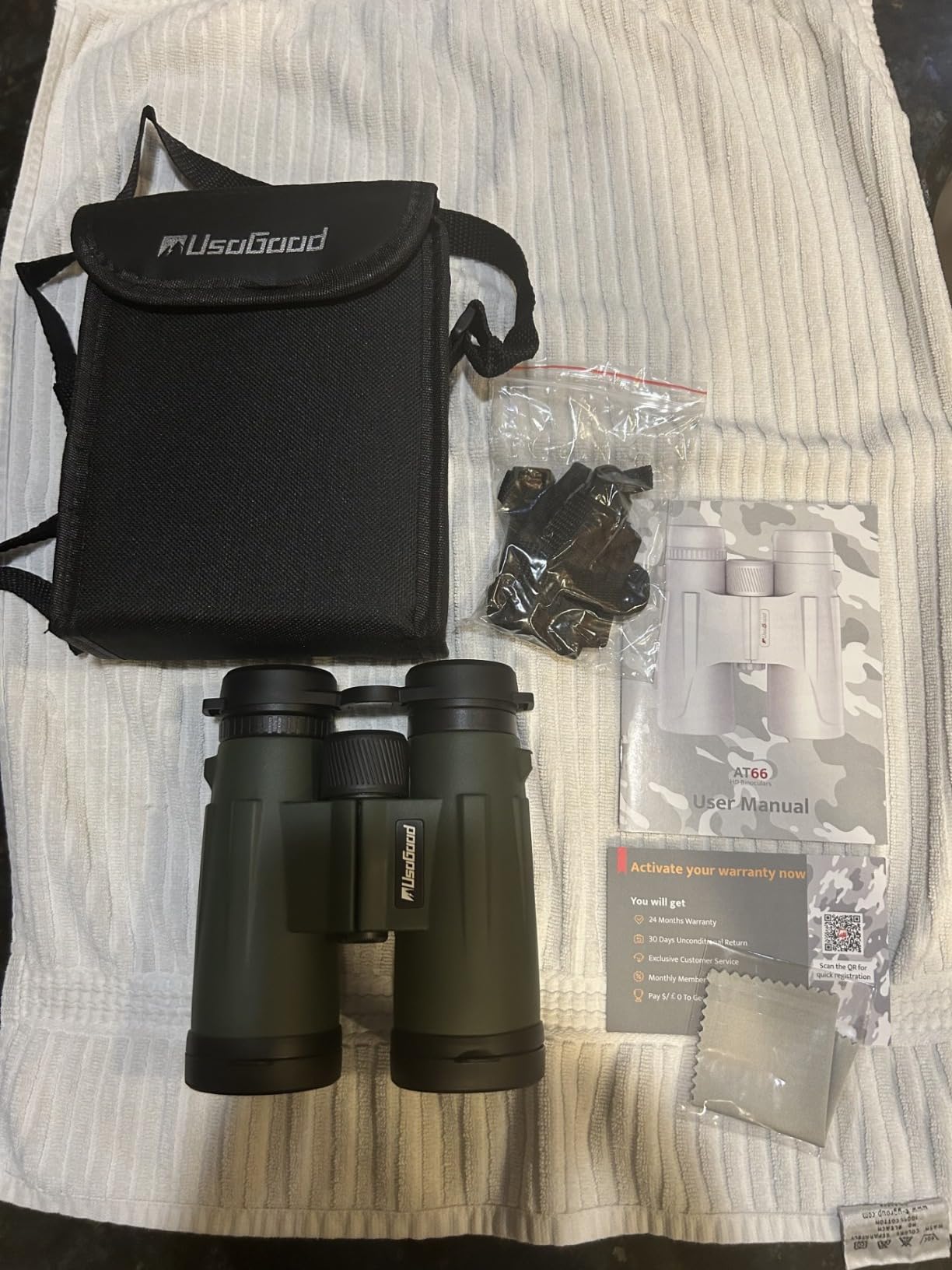 Usogood Professional 12x42 HD Binoculars - High Powered Large View with Clear Low Light Vision - Adults Binoculars for Bird Watching, Hunting, Hiking, Travel, Cruise, Green, AT66V3 customer photo 2