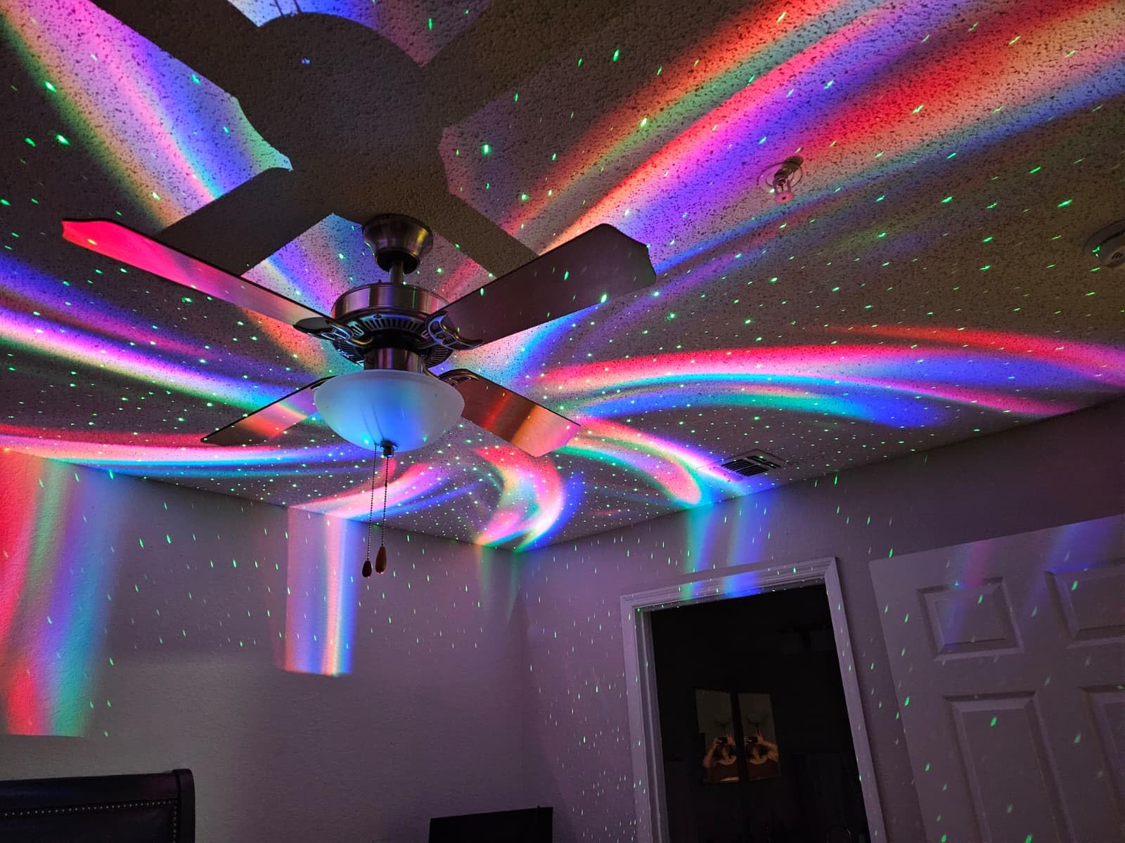 Rossetta Dual Lens Galaxy Star Projector, Aurora Night Light | 58 Light Effects, White Noise, Bluetooth Speaker customer photo 1
