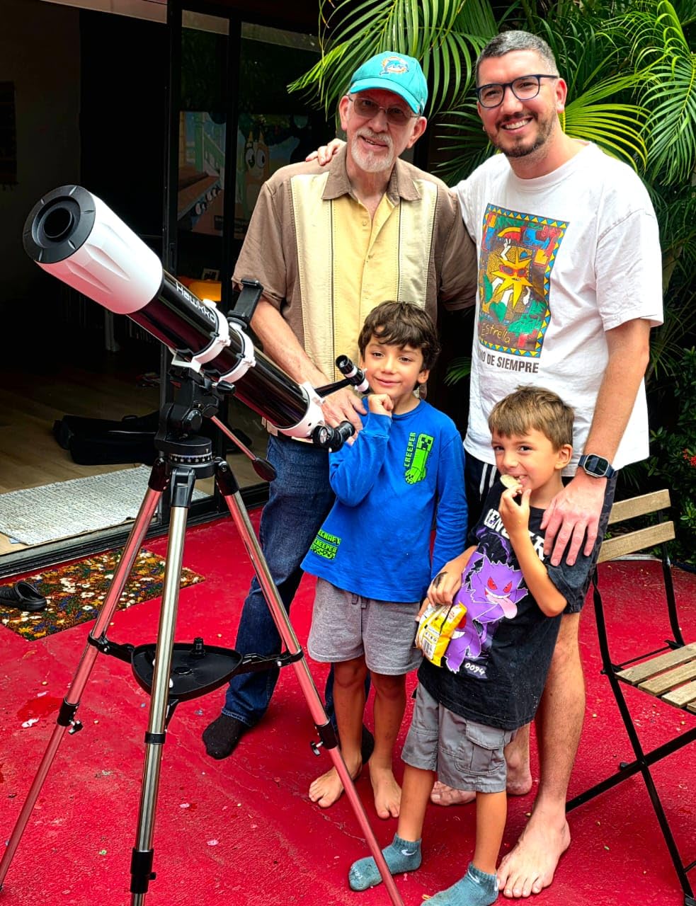 Hawkko Telescope, 90mm Aperture 900mm Astronomical Refractor Telescope for Adults High Powered - Multi-Coated Professional Telescopes for Astronomy Beginners with AZ Mount, Carry Bag, Phone Adapter customer photo 1
