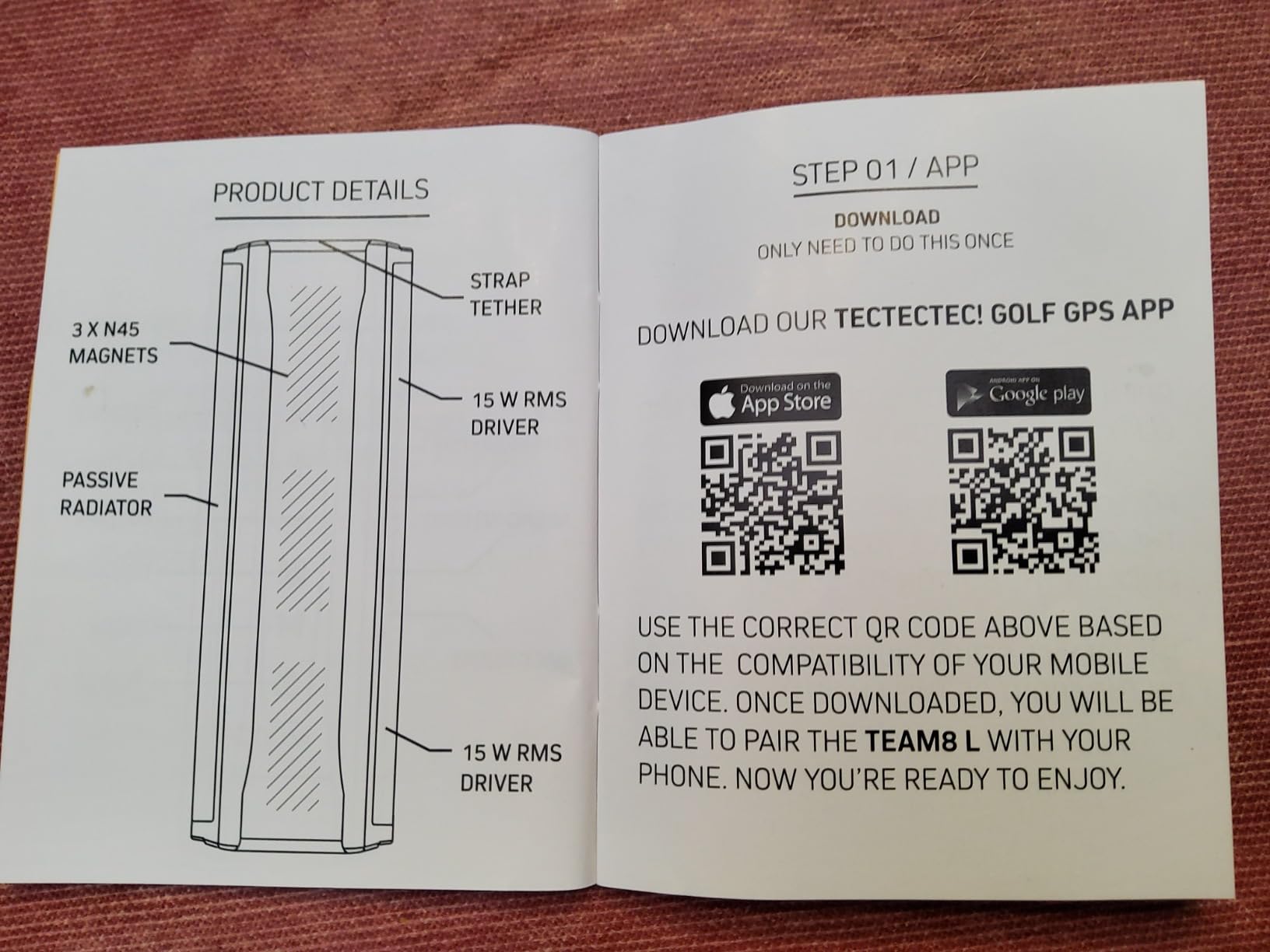 TecTecTec TEAM8 L Golf GPS Speaker - 30W Bluetooth Speaker with Audible Golf GPS Distances (Front / Middle / Back / Hazards) + Shot Distance Measurement, Compact Outdoor Golf Audio Device customer photo 1