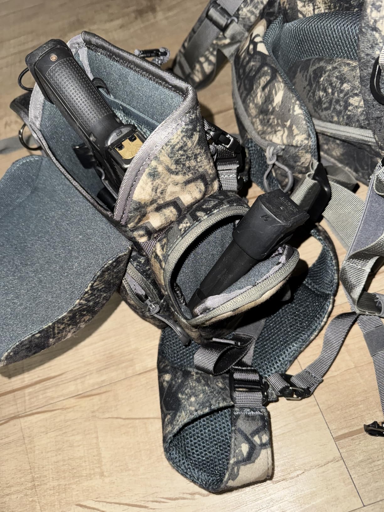 MOXULE Binocular Harness Chest Pack: Bino Case with Rangefinder Pocket | Silent magnetic lid, one-handed access, removable pouches, rain cover, MOLLE webbing for Hunting Hiking Bird Watching customer photo 1