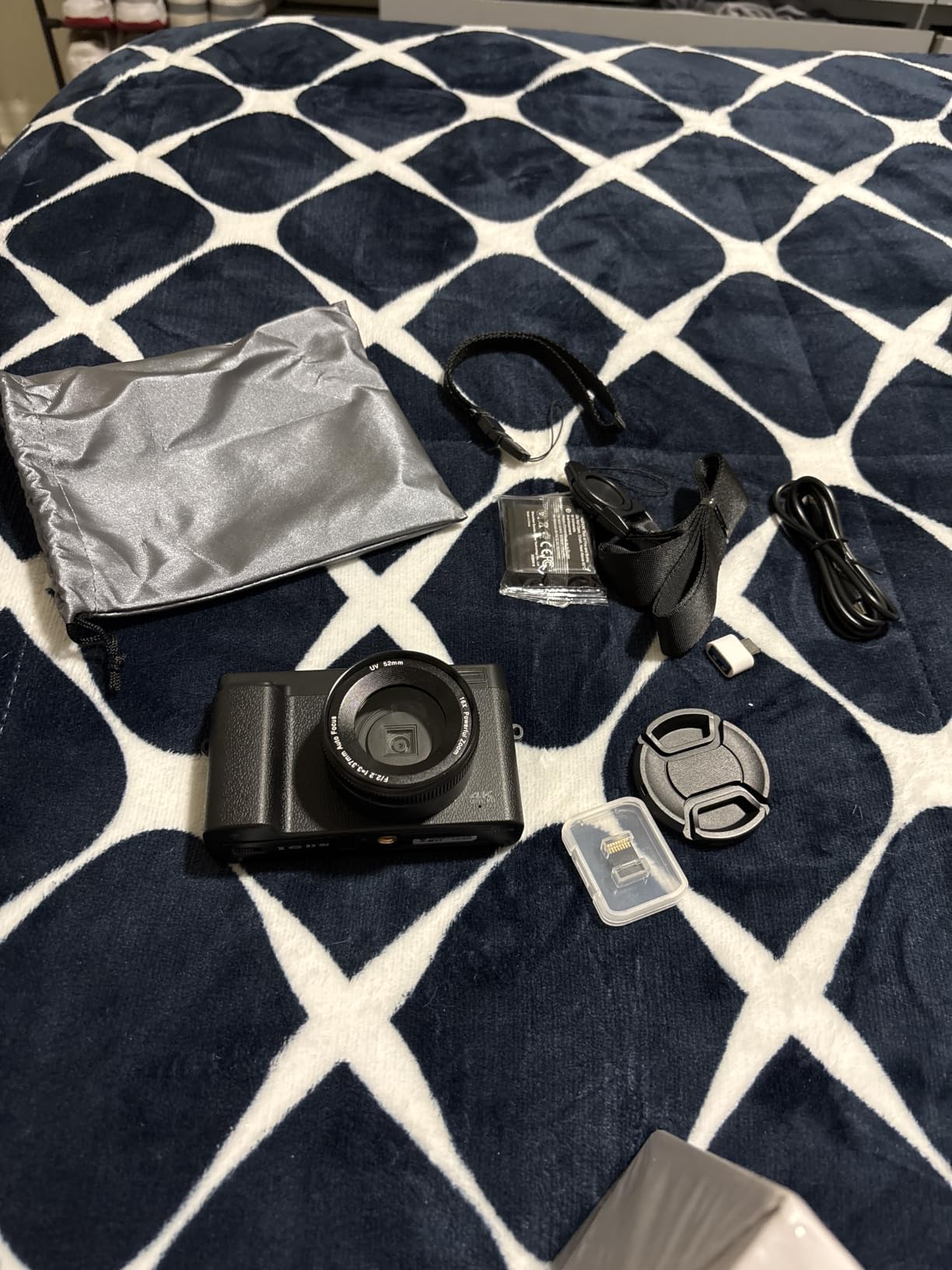 4K Digital Camera for Photography Autofocus, 48MP Vlogging Camera for YouTube with SD Card, 2 Batteries, 3