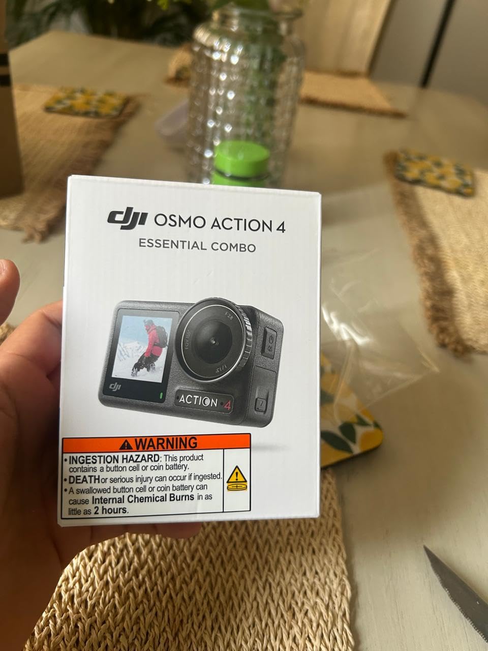 DJI Osmo Action 4 Essential Combo, Waterproof Action Camera with 1/1.3