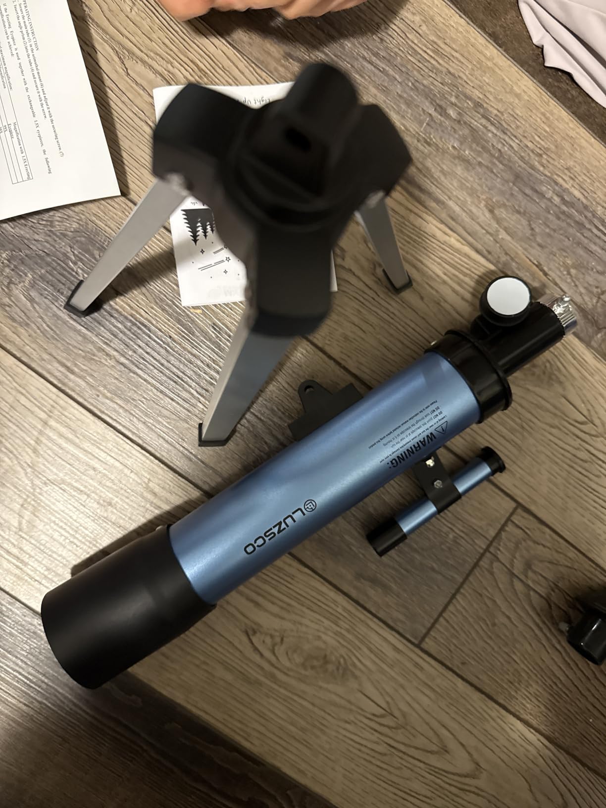 Telescope for Kids 50mm 100x Magnification Beginner Telescopio with Tripod, 2 Eyepieces & Finder Scope, STEM Educational Gift for Boys & Girls Ages 6-12, Portable Kids Telescope for Astronomy customer photo 2