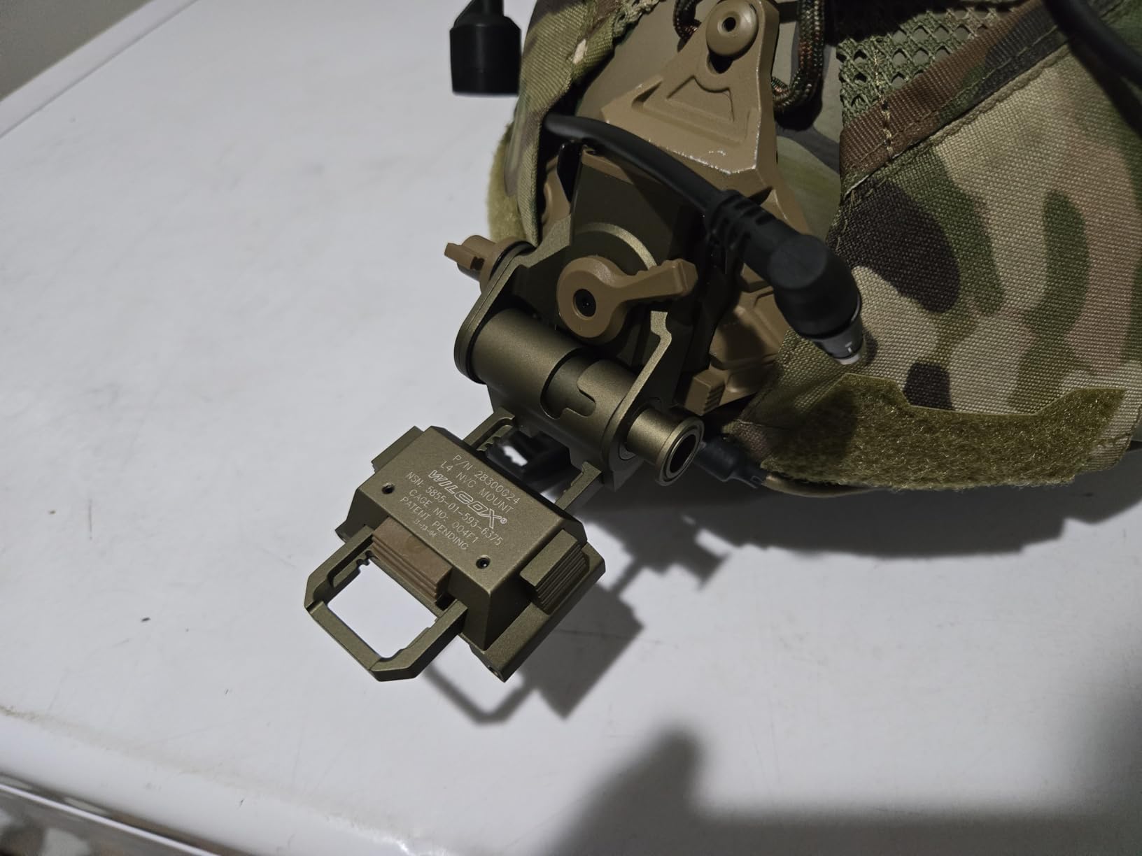 NVG Mount Night Vision Goggles Metal Helmet Mount for L4G24 PVS15/PVS18, Rhino Adjustable Metal Aluminum Helmet Adapter (Tan) customer photo 2